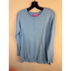 Lilly Pulitzer Women's Light Blue‎ Crew Neck Long Sleeve Knit Sweater M